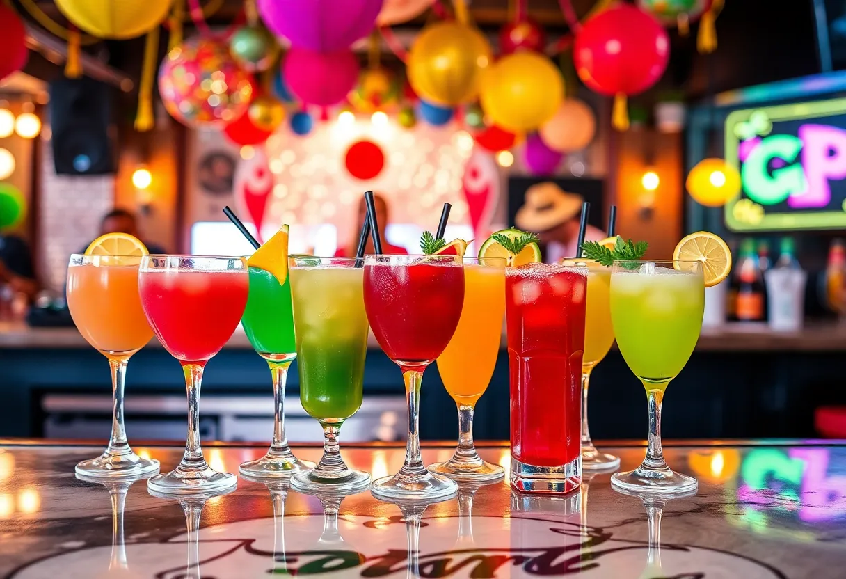 Colorful mocktails served at a bar in Orlando during Dry January 2025.