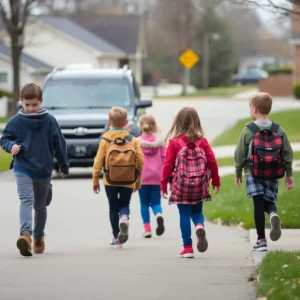 Suburban neighborhood illustrating safety concerns