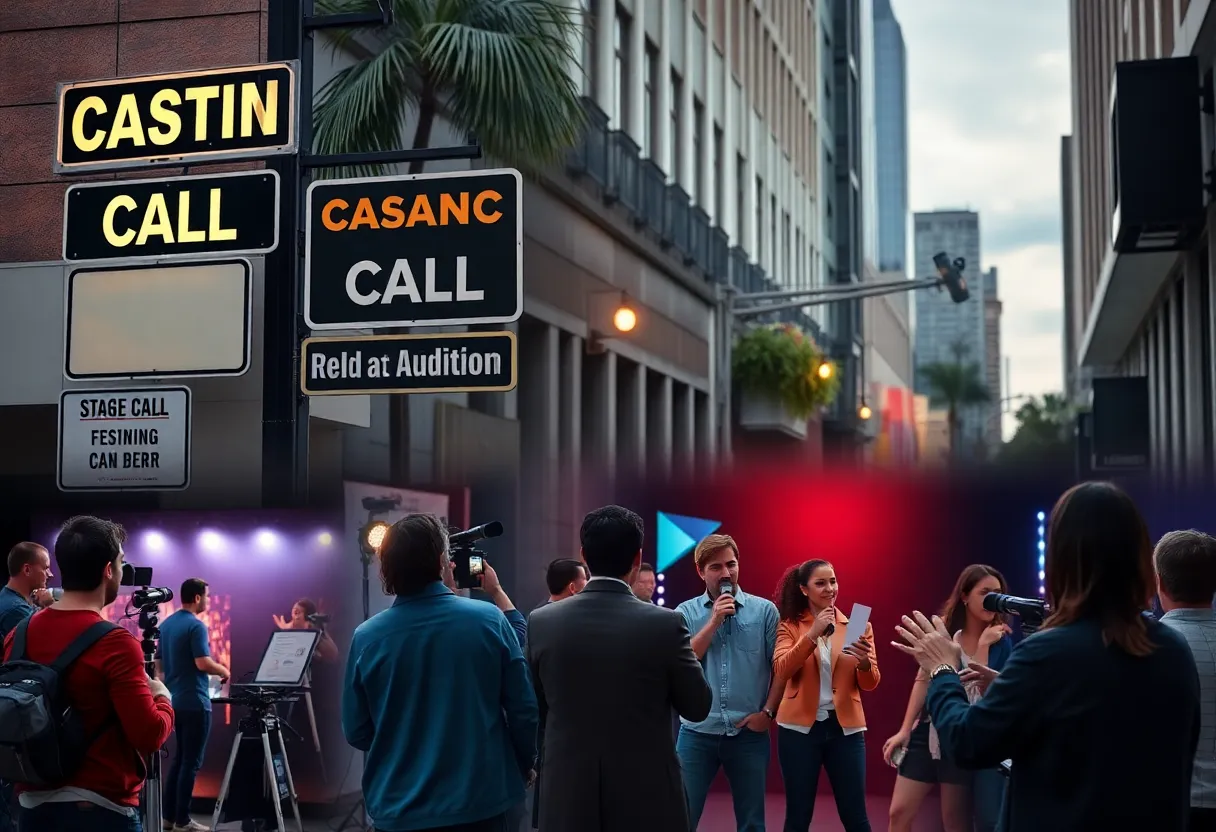 Actors and actresses participating in casting calls in Orlando.