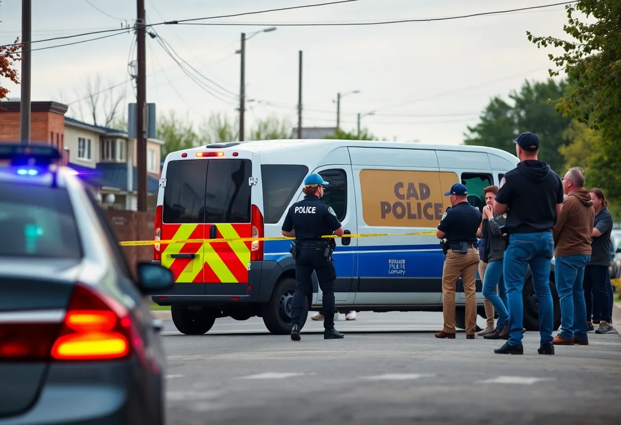 Scene of a robbery in Orlando involving a delivery driver