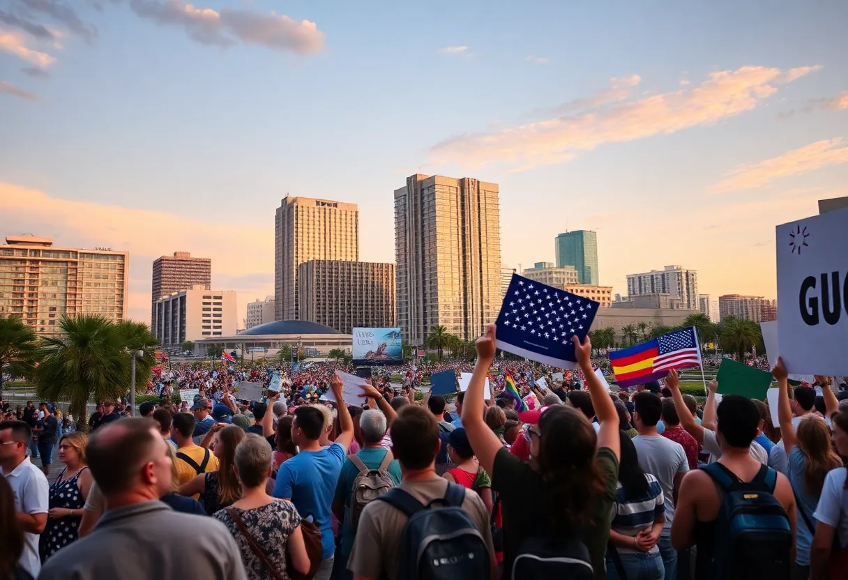 Orlando, Florida community responding to political news of pardons
