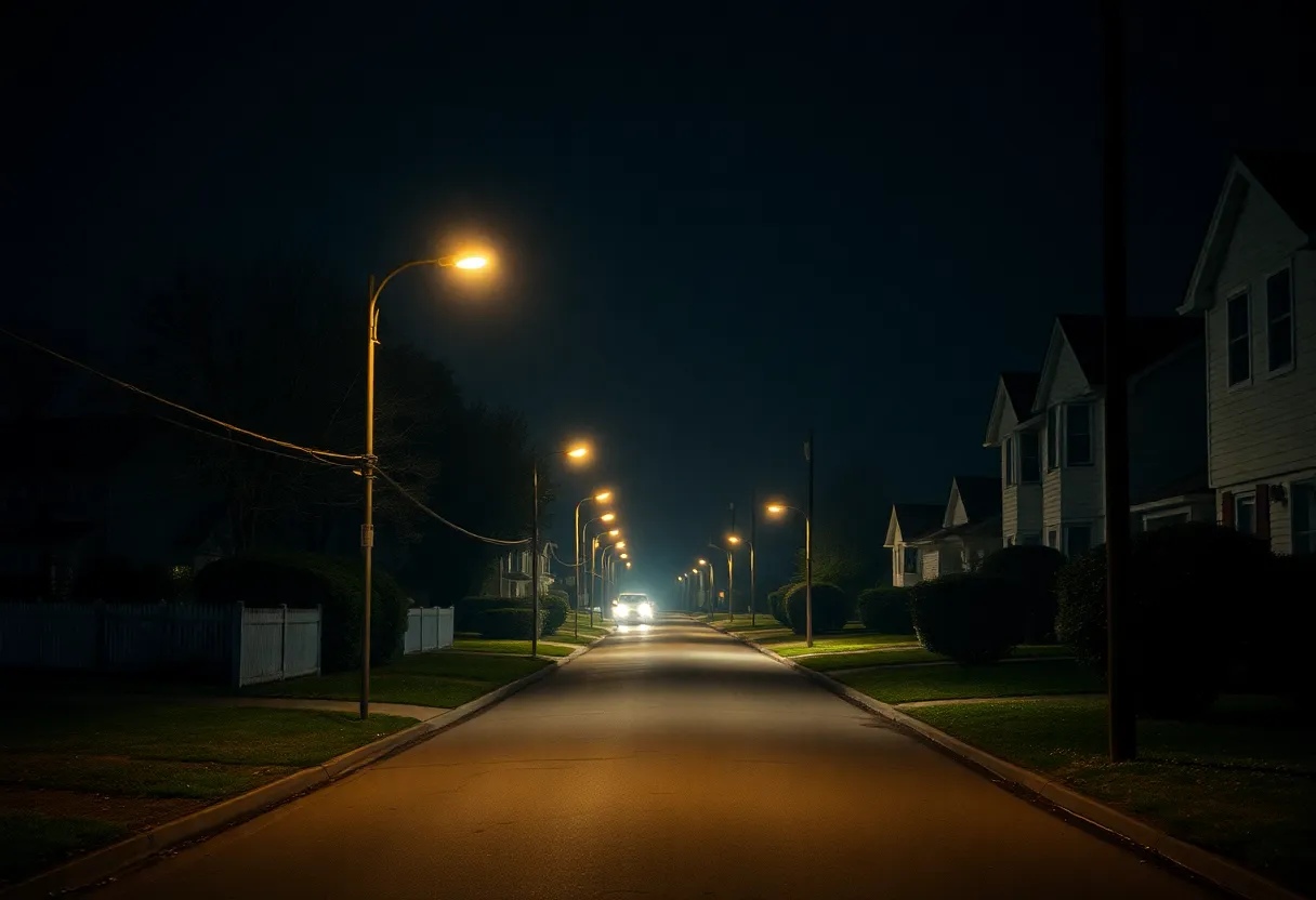 Palm Bay Neighborhood at Night
