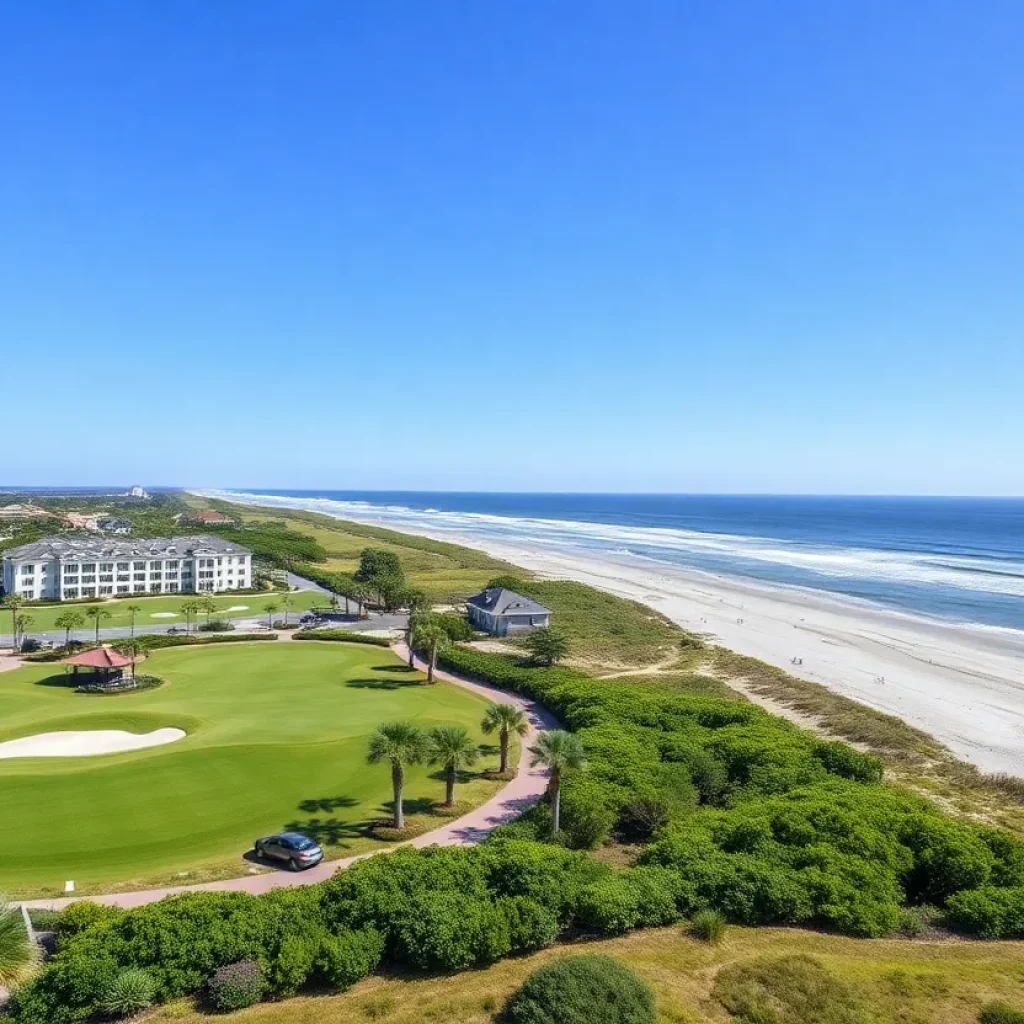 Scenic view of the golf course at Palmetto Dunes Oceanfront Resort