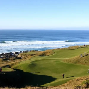 Golf tournament at Pebble Beach Golf Links