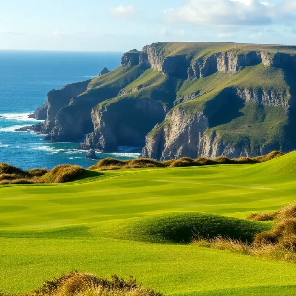 Golfers competing at the Pebble Beach Pro-Am.