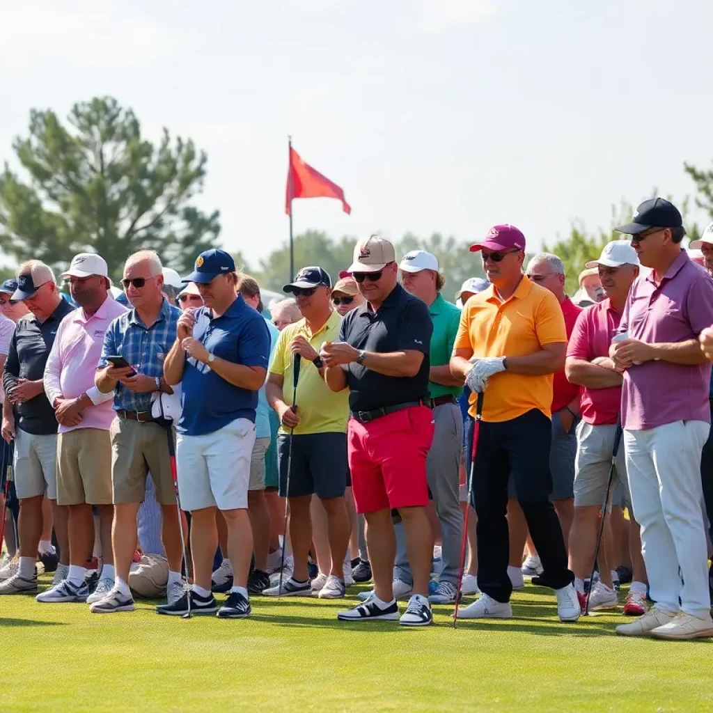 Golf influencers participating in the PGA Tour Creator Series event.