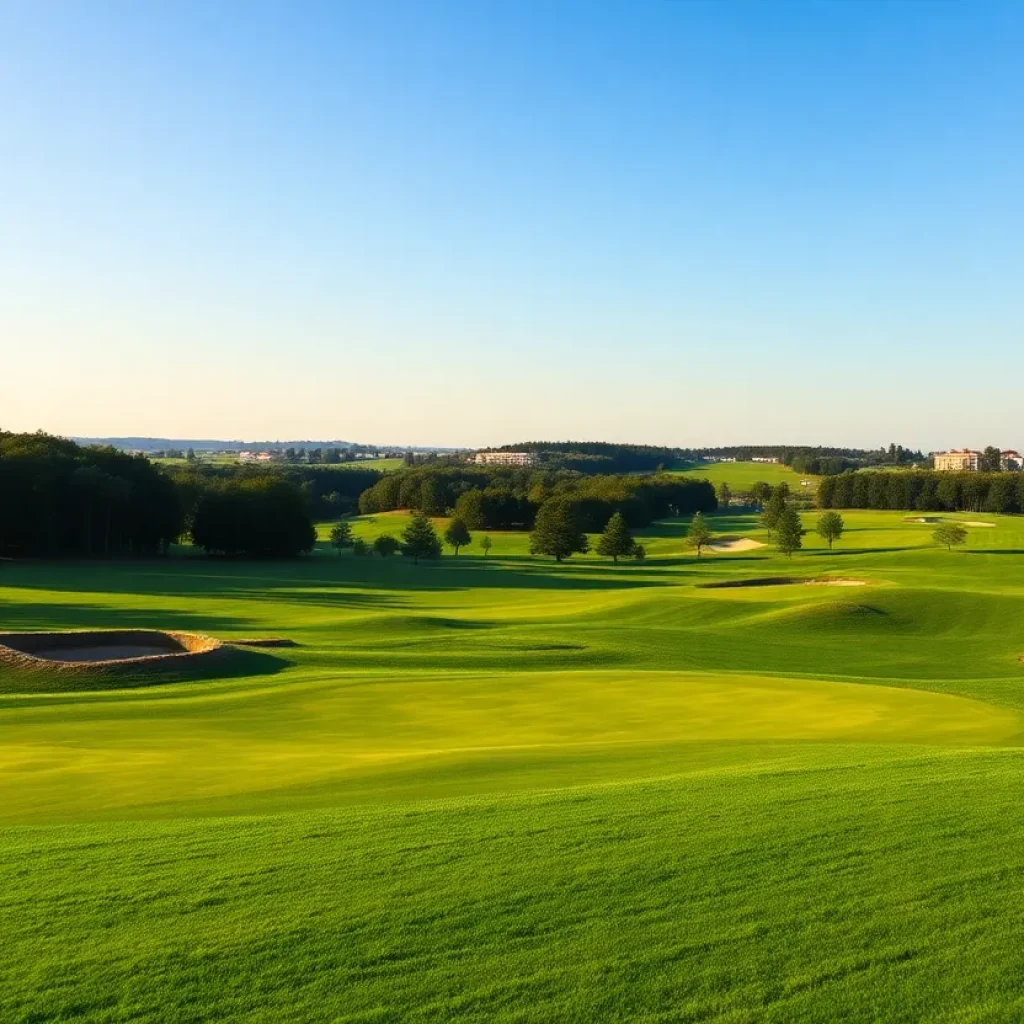 Golfers playing at The Sea Pines Resort golf course