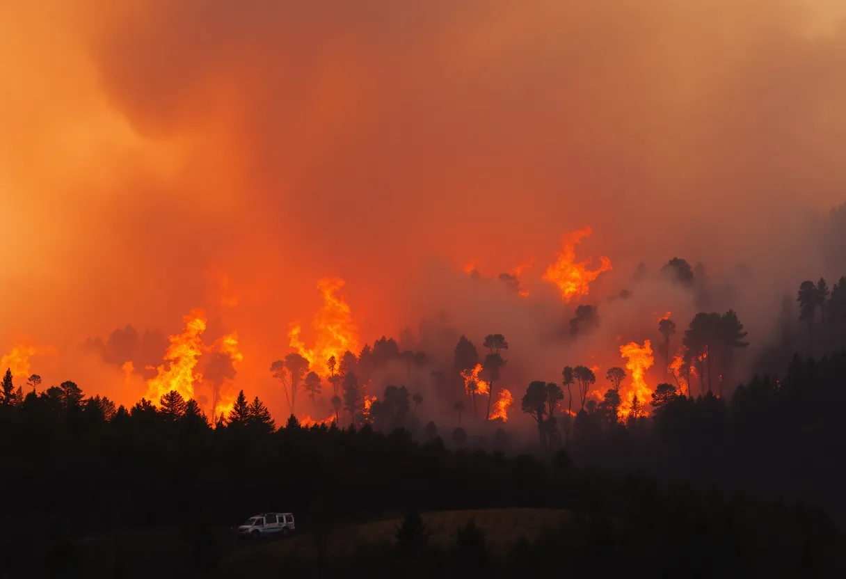 Southern California Wildfire Scene