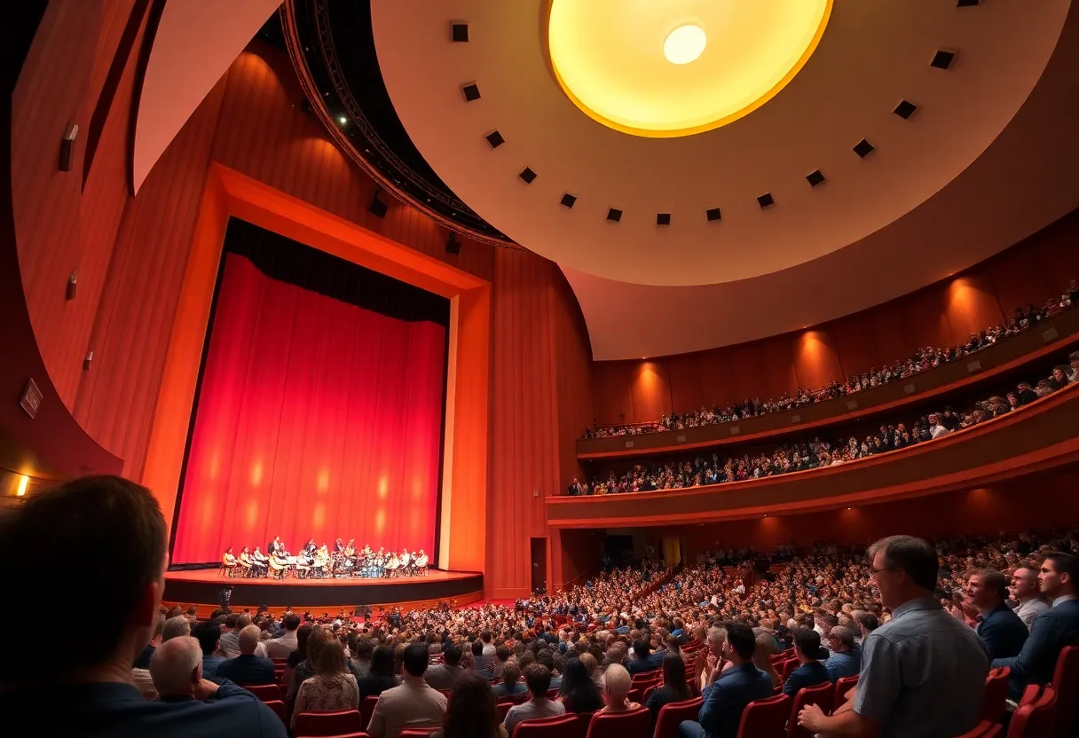 Interior view of Steinmetz Hall during a performance