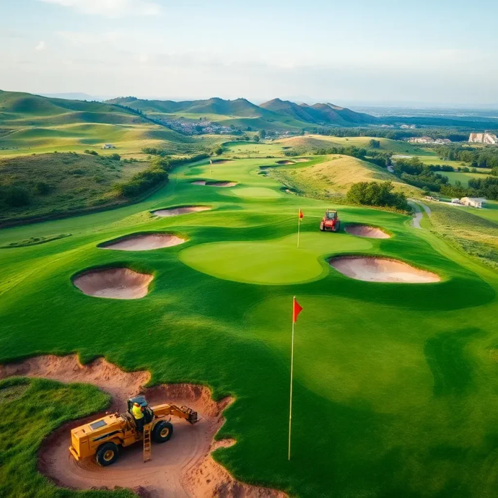 Construction of the new golf course at Streamsong Resort