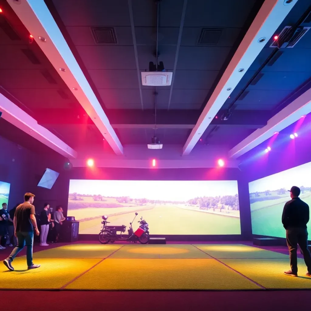 High-tech golf facility representing TGL Golf League