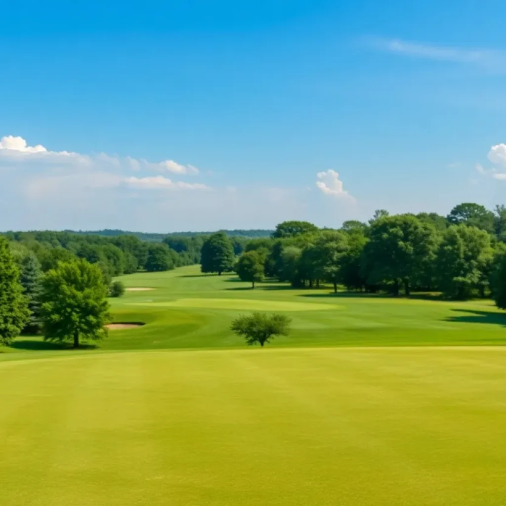 Golfers playing on a beautifully maintained Tulsa golf course