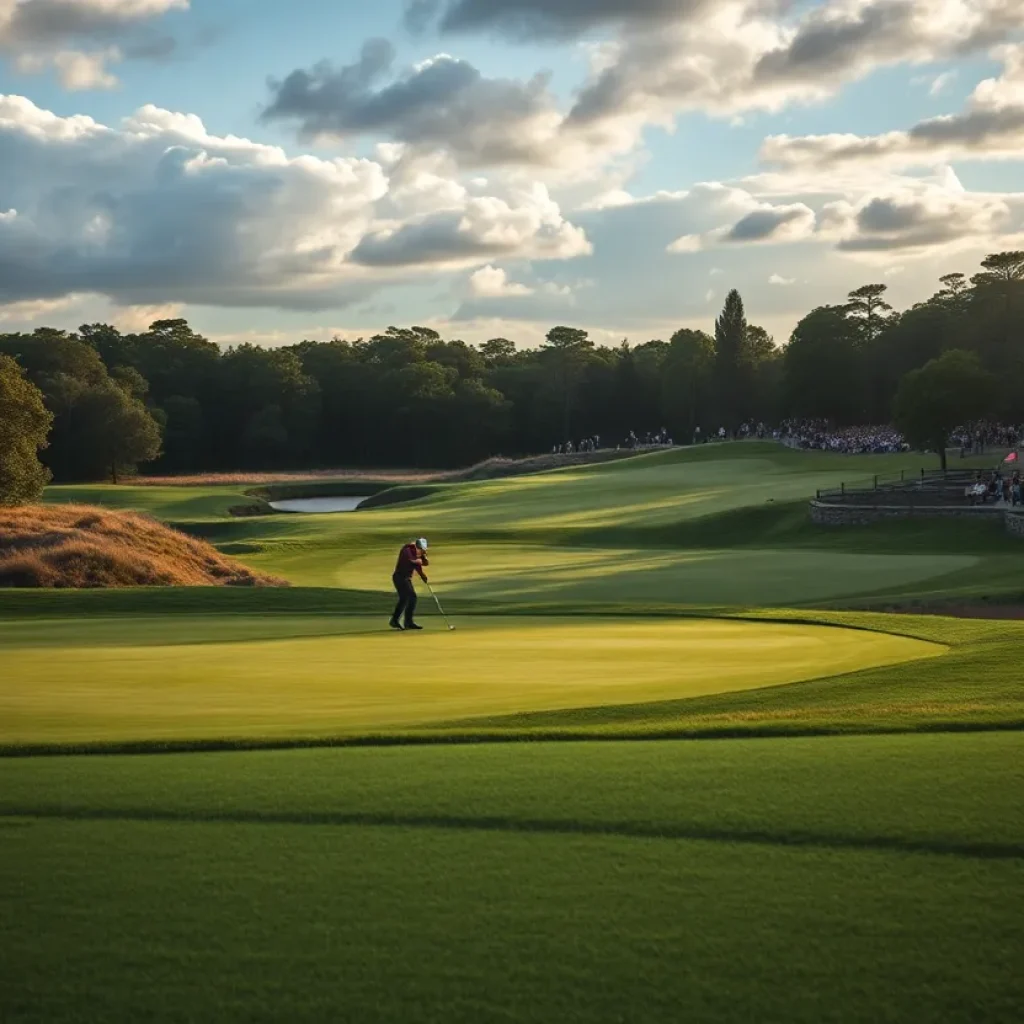 Golfer showing frustration on the course
