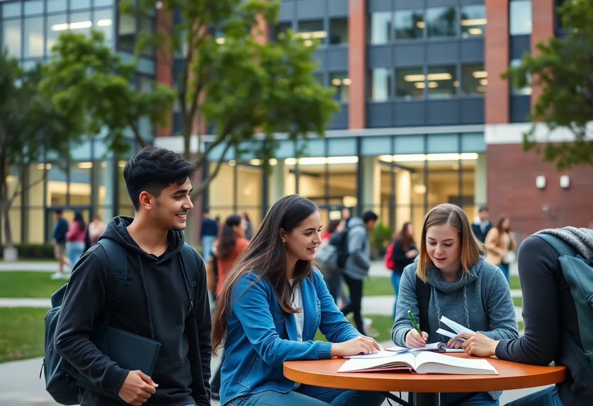 Students enjoying campus life at University of Central Florida
