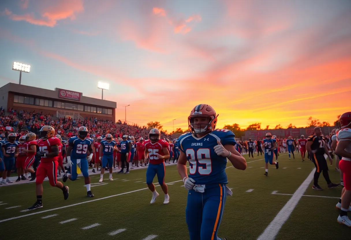 High school football players in action during the 2025 Under Armour All-America Game