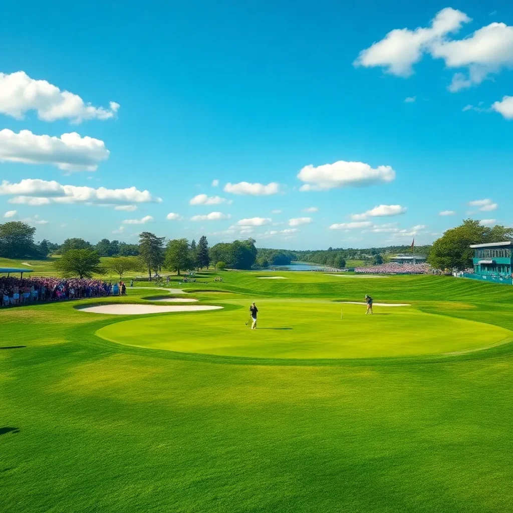 Golf tournament at a stunning course