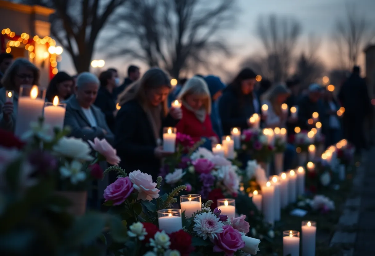 Vigil in Orlando to honor Monique Brooks with candles and flowers