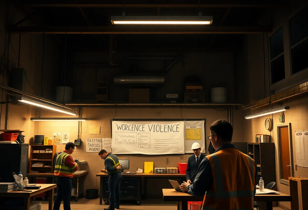 Illustration representing the importance of workplace safety and violence prevention.