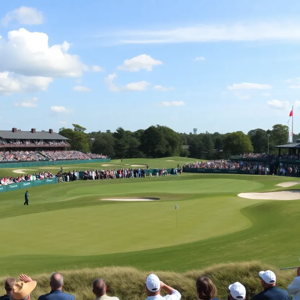 Golfer celebrating at The Open Championship