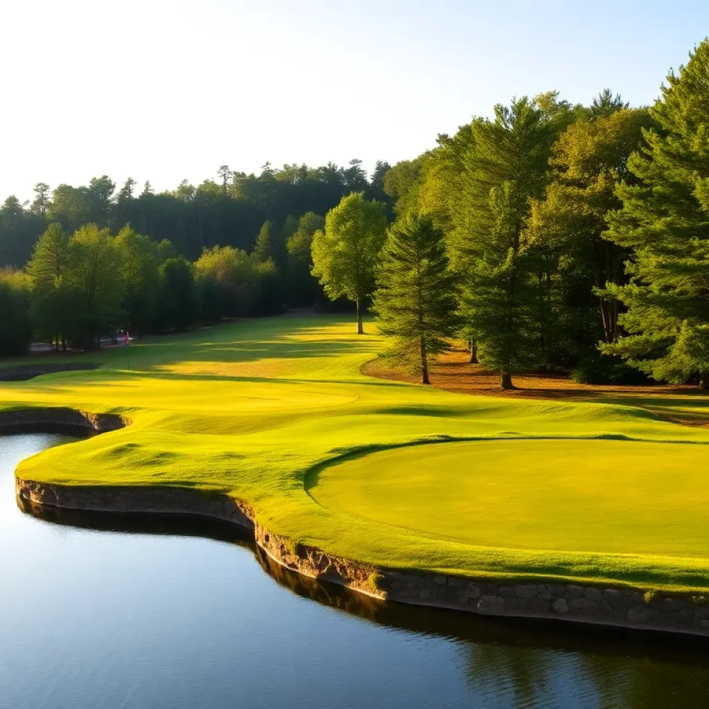 Close Up of Beautiful Golf Course