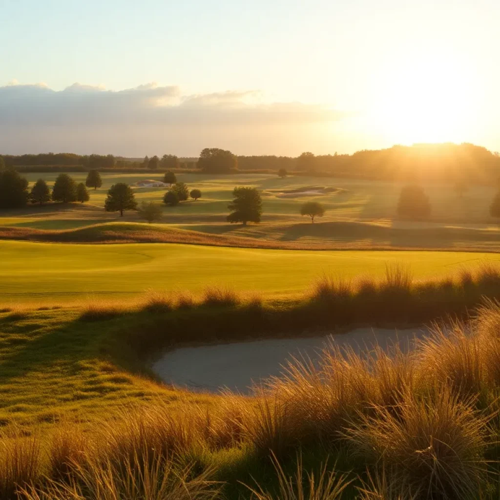 Close-up of a Beautiful Golf Course