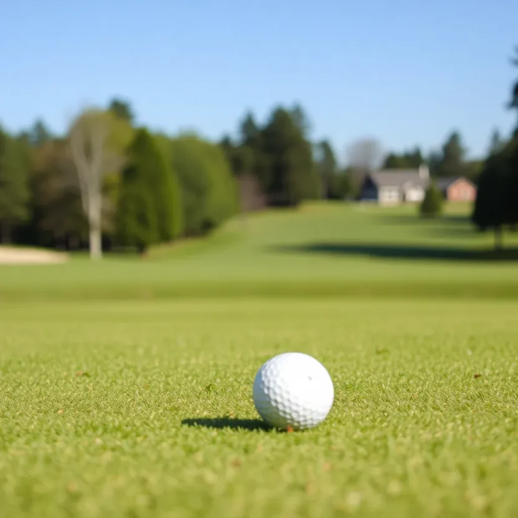 Close up of a beautiful golf course in Florida State Parks.
