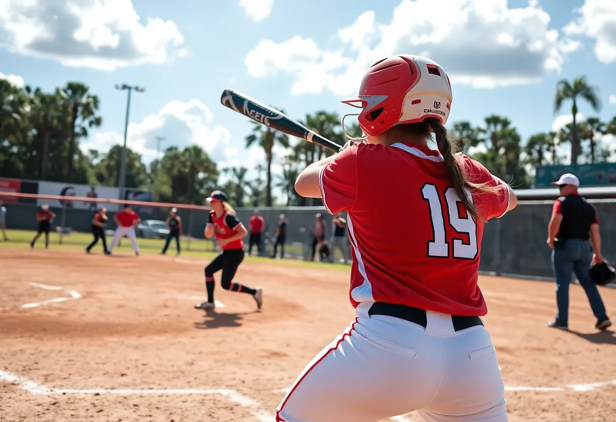 Mizzou Softball team competing in Florida
