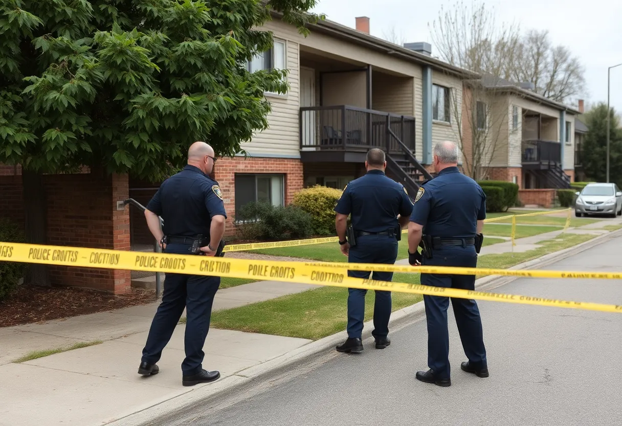 Police arrest scene at Sabal Palm Apartment complex in Orlando
