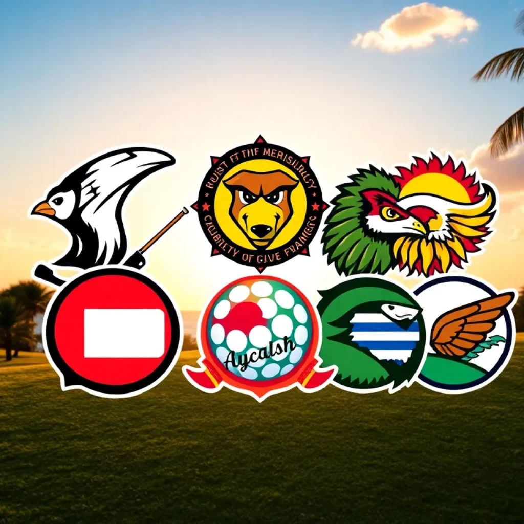 Unique team logos of the new golf league TGL