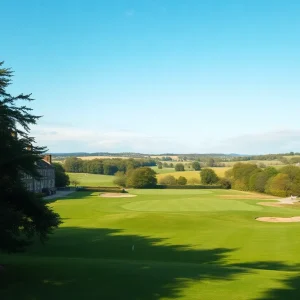 Stunning golf course landscape in Great Britain