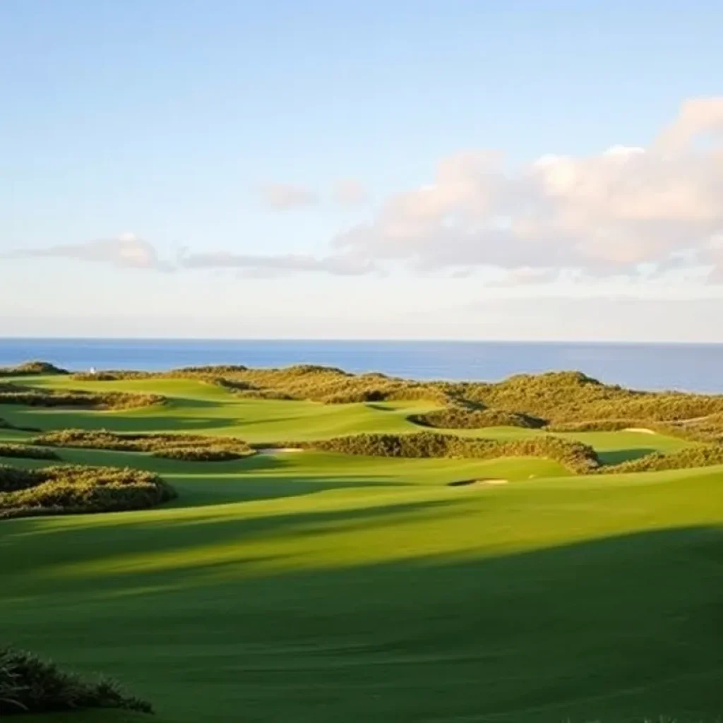 Lush green golf course at Trump Turnberry