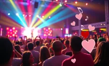 Concert crowds enjoying music at Valentine's weekend events in Orlando