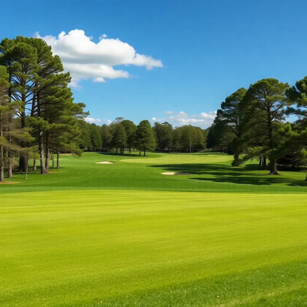 Close-up of a Beautiful Golf Course