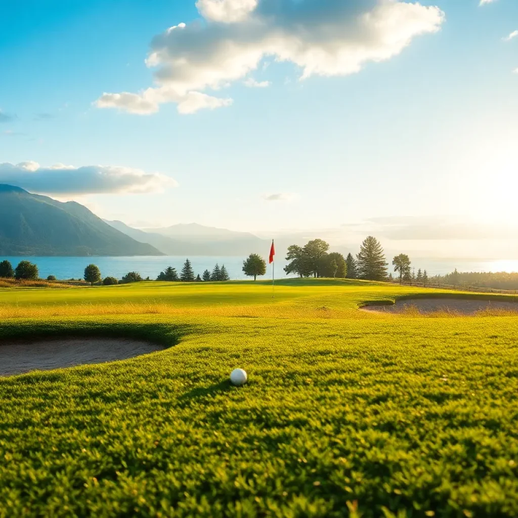 Close-up of a Beautiful Golf Course