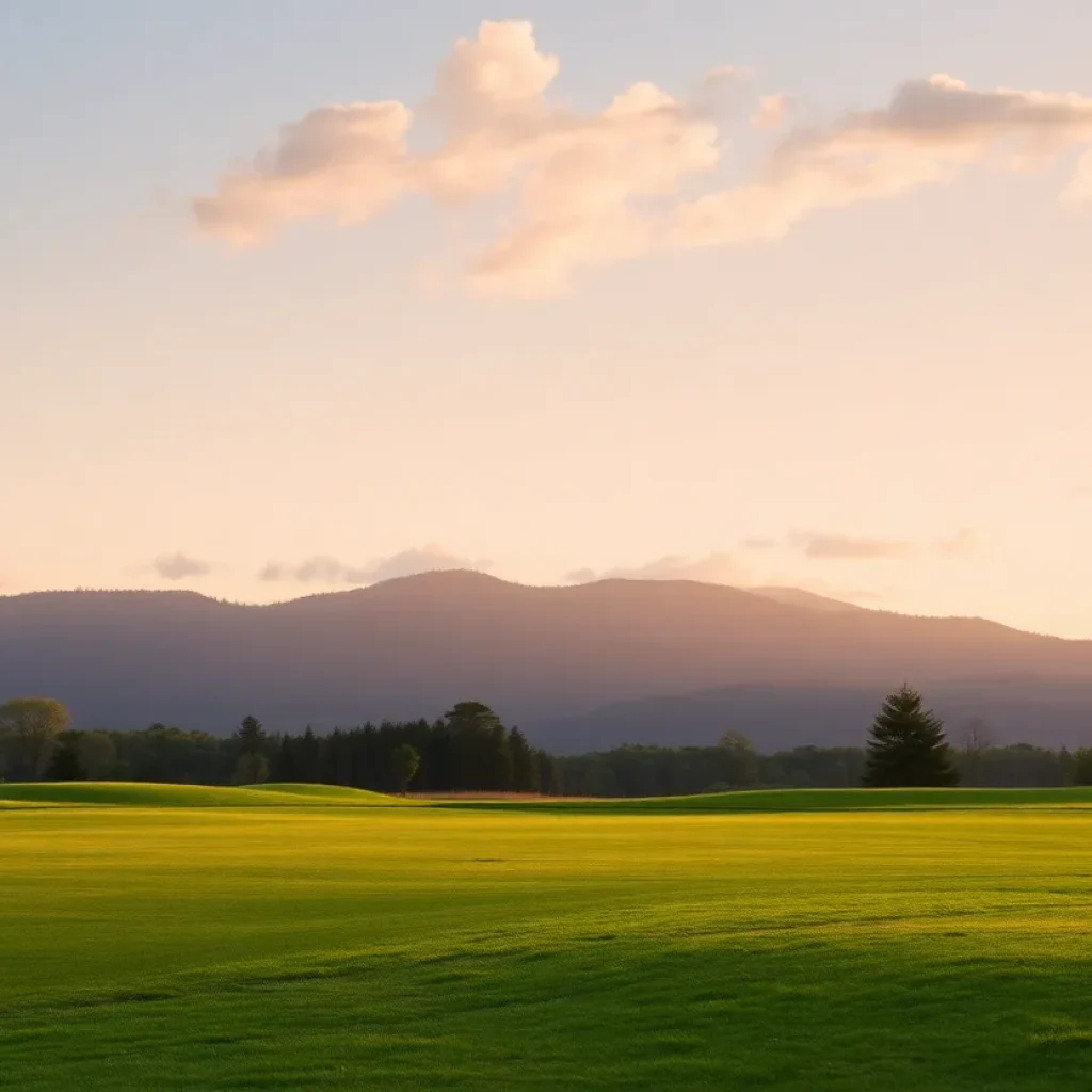 Close Up of a Beautiful Golf Course
