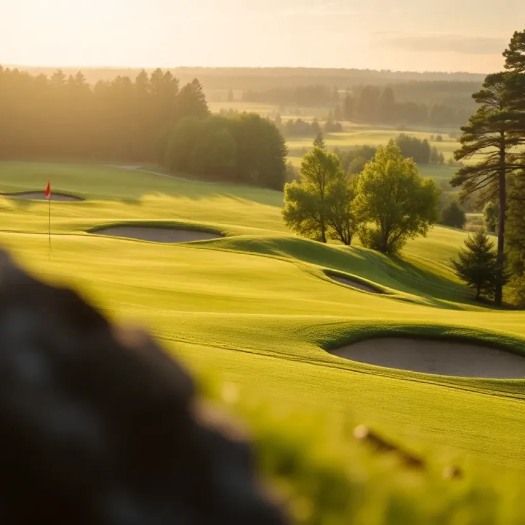 Close Up of Beautiful Golf Course
