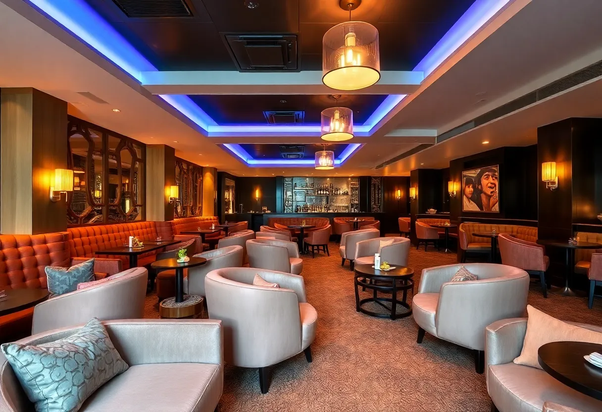 Luxurious dining area of Allure Lounge in Orlando