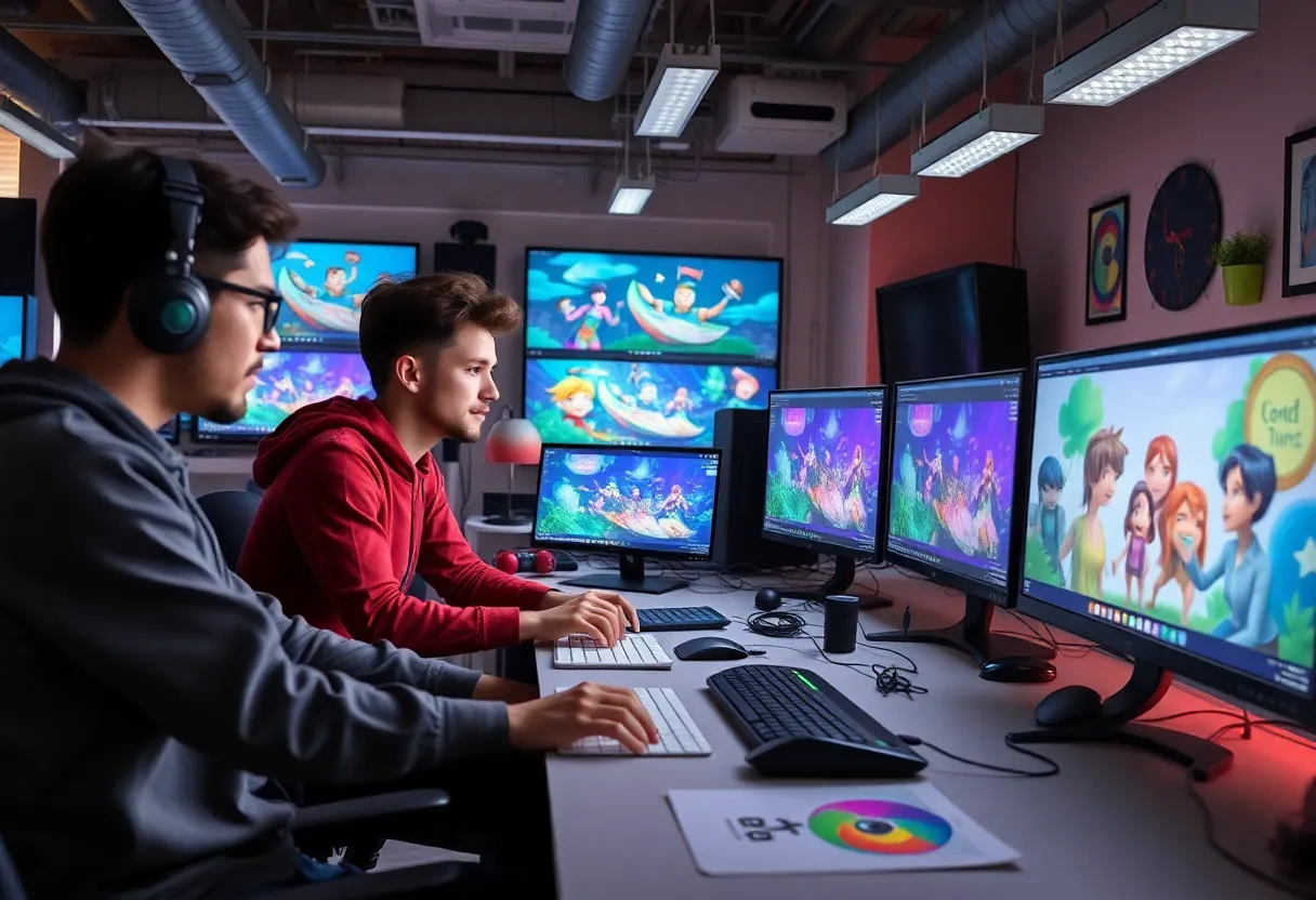Animation studio at Electronic Arts in Orlando