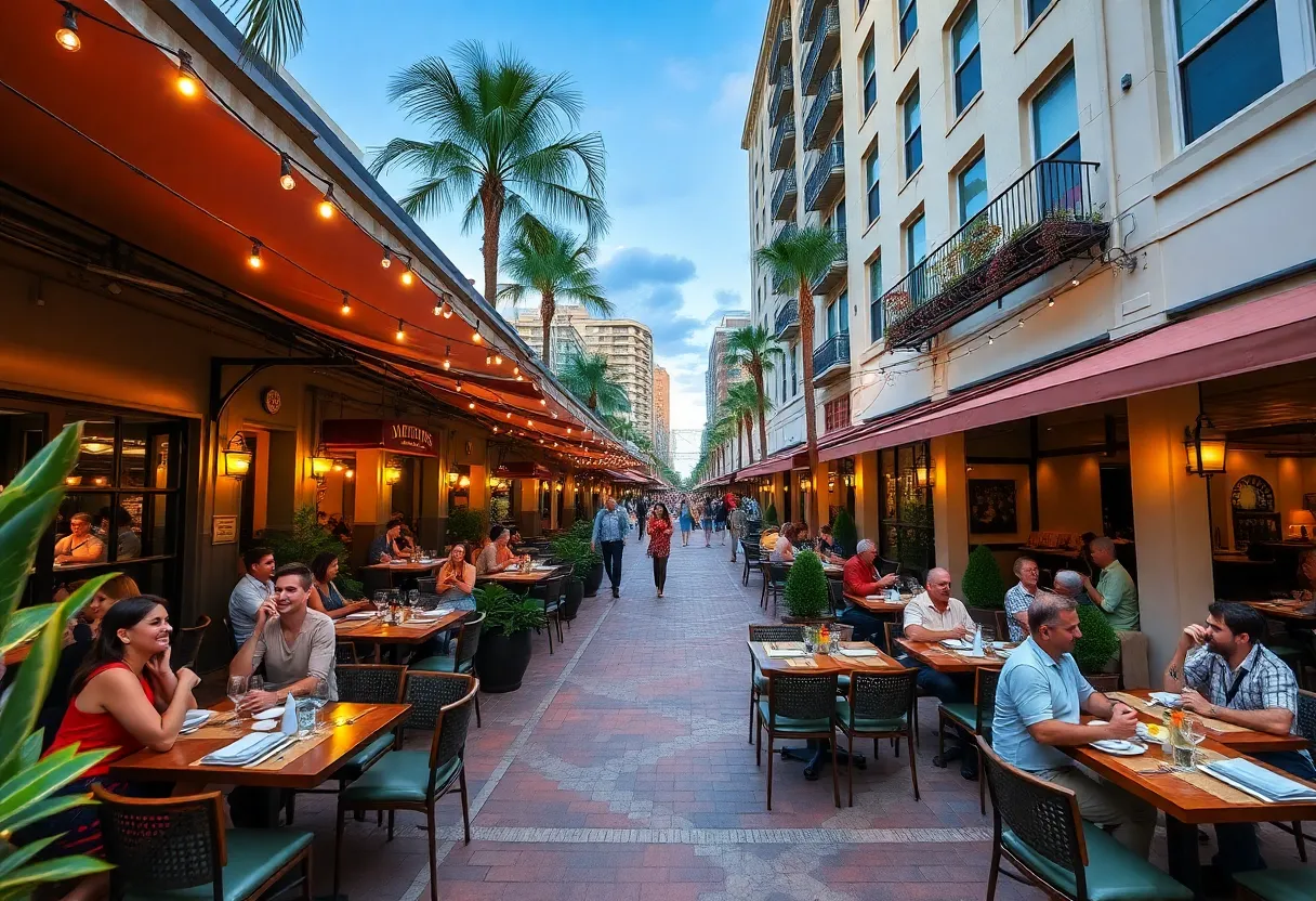 Outdoor dining at Michelin-rated restaurants in Orlando