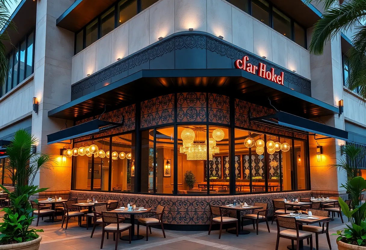 Exterior view of SAMA Indian restaurant in Winter Park