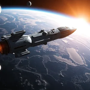 Futuristic image showcasing space exploration technologies
