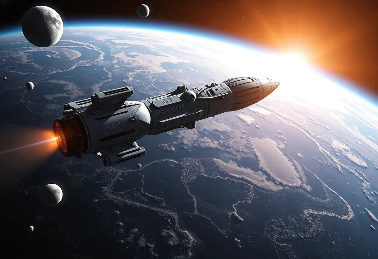Futuristic image showcasing space exploration technologies