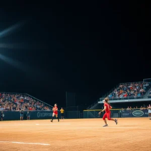 UCF Knights Softball team celebrating a victory