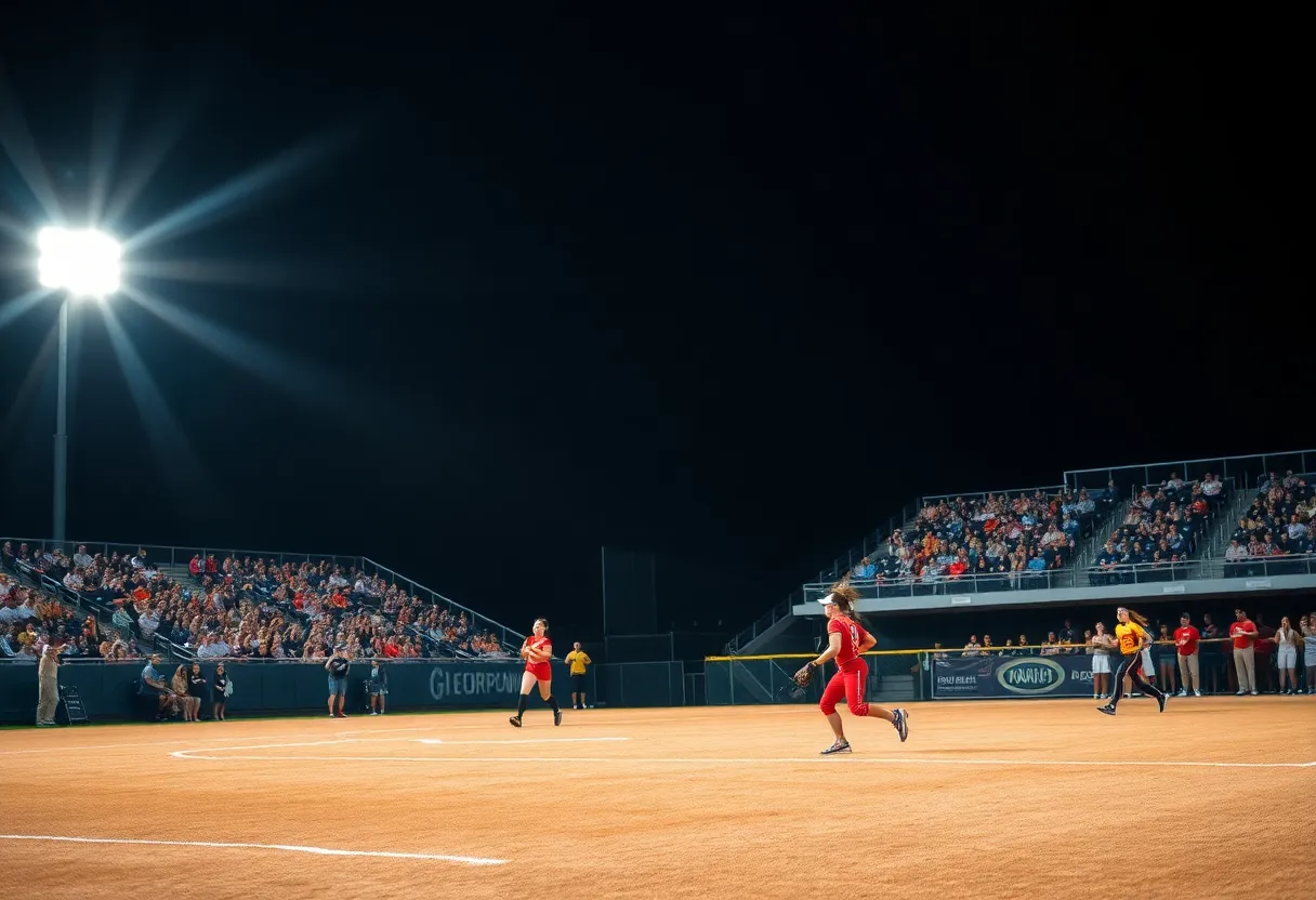 UCF Knights Softball team celebrating a victory