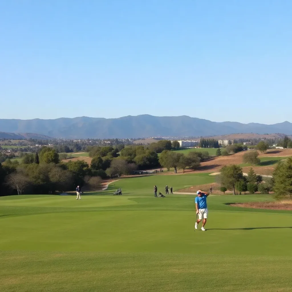 Golfers competing at the Wyoming Desert Intercollegiate