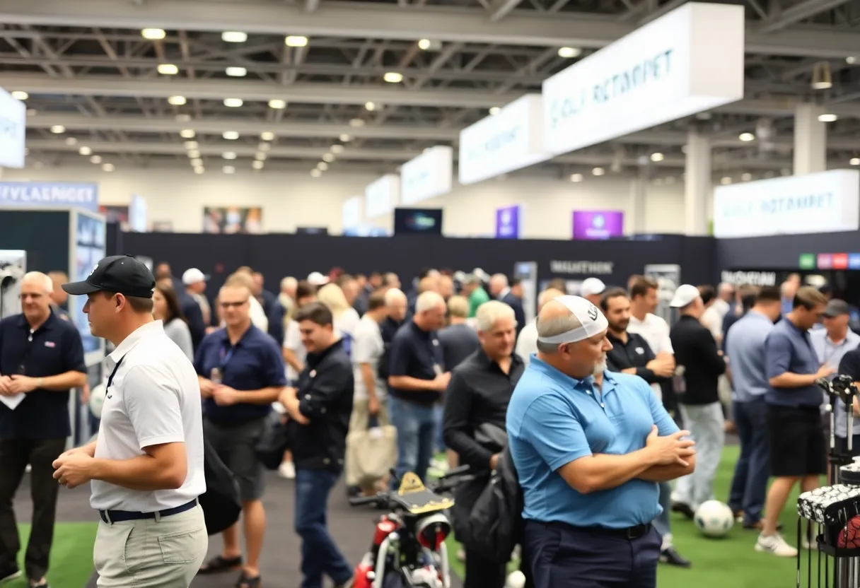 Exhibition of golf equipment at the PGA Merchandise Show 2025 in Orlando