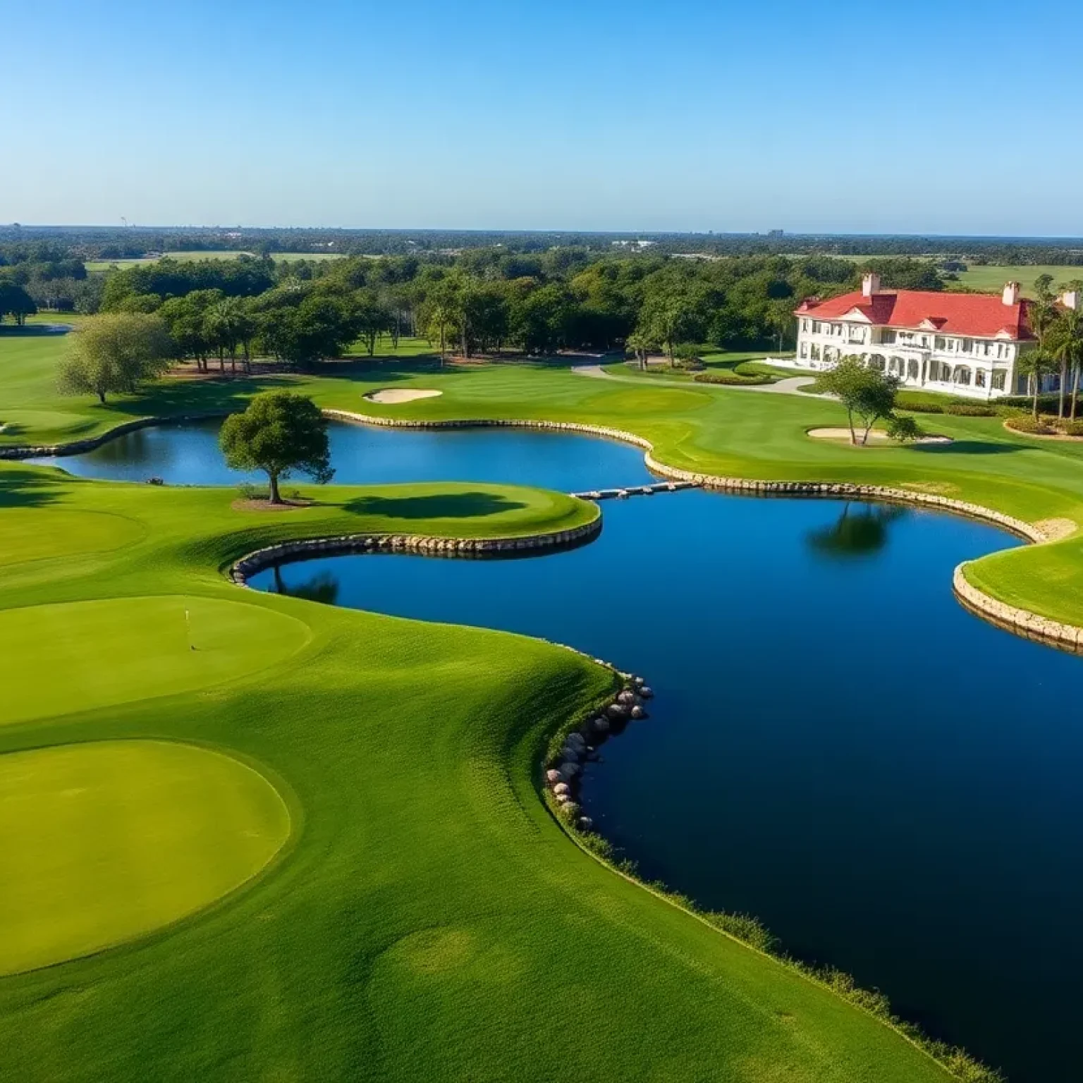 Beautiful view of Bay Hill Club & Lodge golf course during a tournament
