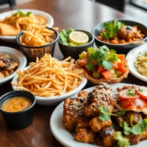 A variety of colorful dishes from Central Florida restaurants