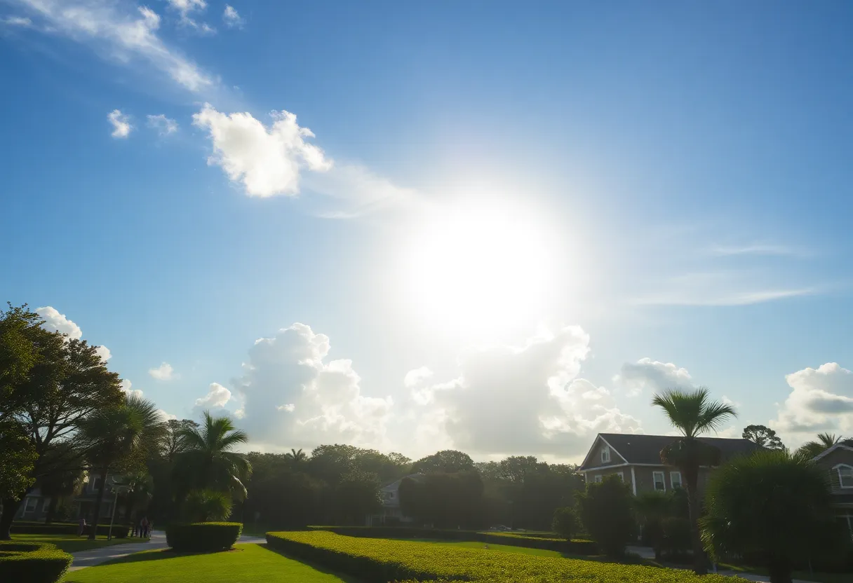A bright sunny day in Central Florida with lush greenery