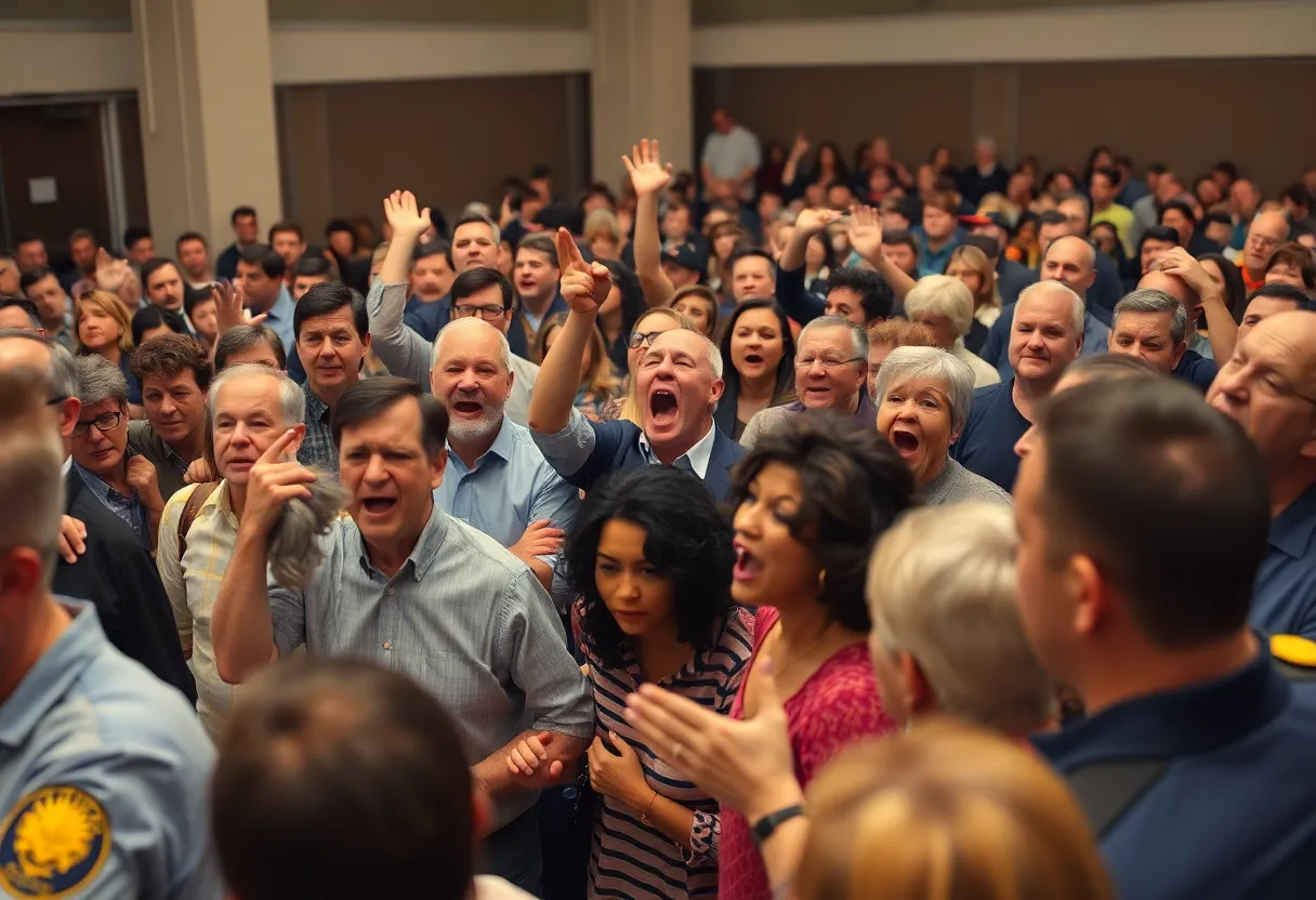 Chaos at Town Hall Meeting